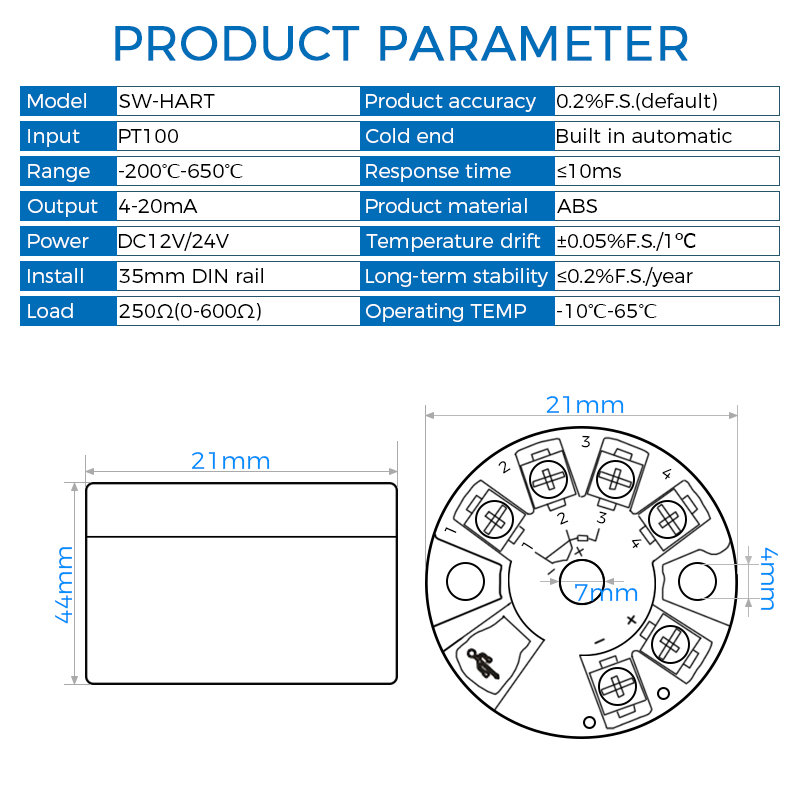 Thermocouple Module K Type - Intelligentes integriertes Temperaturtransmittermodul PT100, thermischer Widerstand,