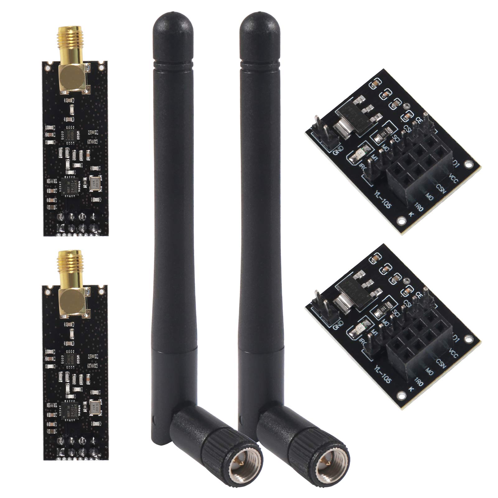 Nrf24L01 - NRF24L01+PA+LNA RF-Funktransceiver-Modul mit SMA-Antenne 2,4G 1100m