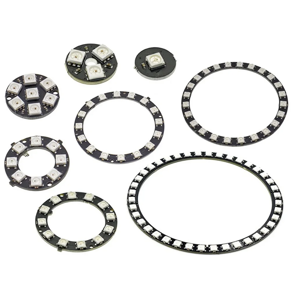 Ws2812B Strip 5V - WS2812B LED-Ring 8/12/16/24/36 LEDs, individuell adressierbares