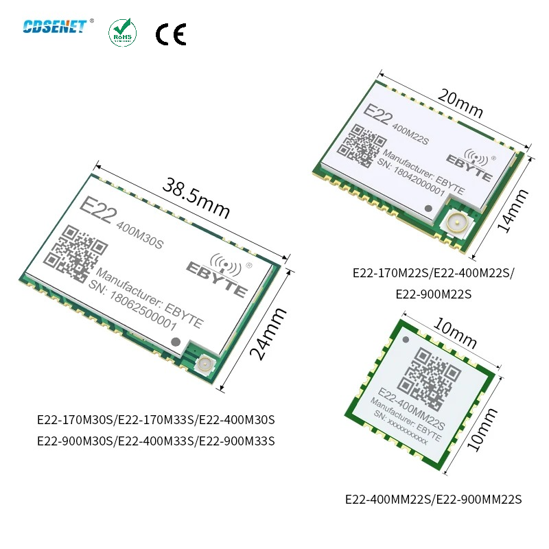 Lora Rfm95 - 170/433/868/915 MHz LoRa SX1262 Wireless Transceiver