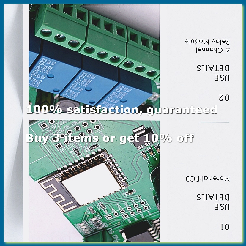 Relay Module 4 Channel - ESP8266 Drahtloses WLAN 4-Kanal-Relaismodul ESP-12F WLAN-Entwicklungsboard