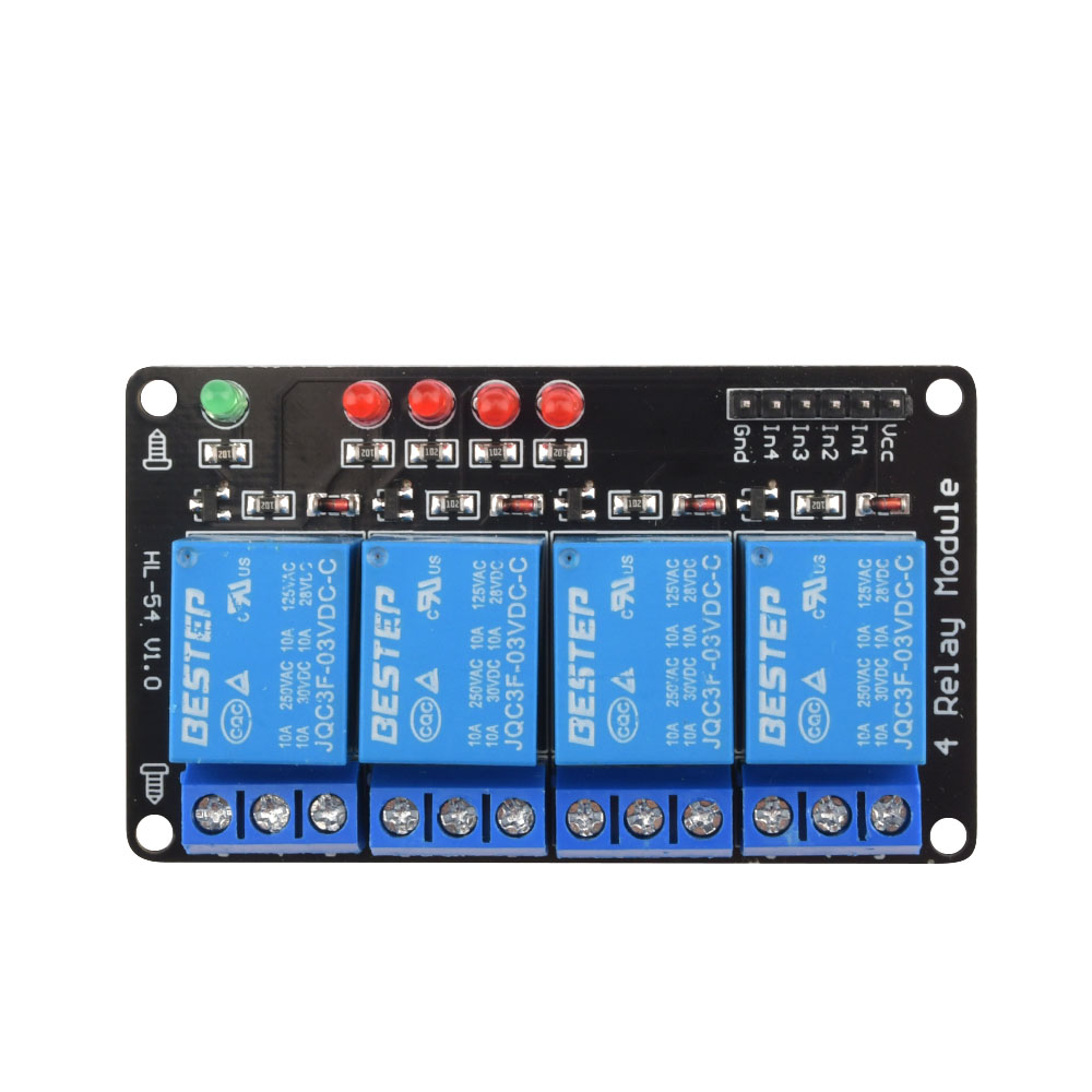 Relay Module 4 Channel - Ausgelagertes Leuchtrelaismodul mit niedrigem Niveau, 3