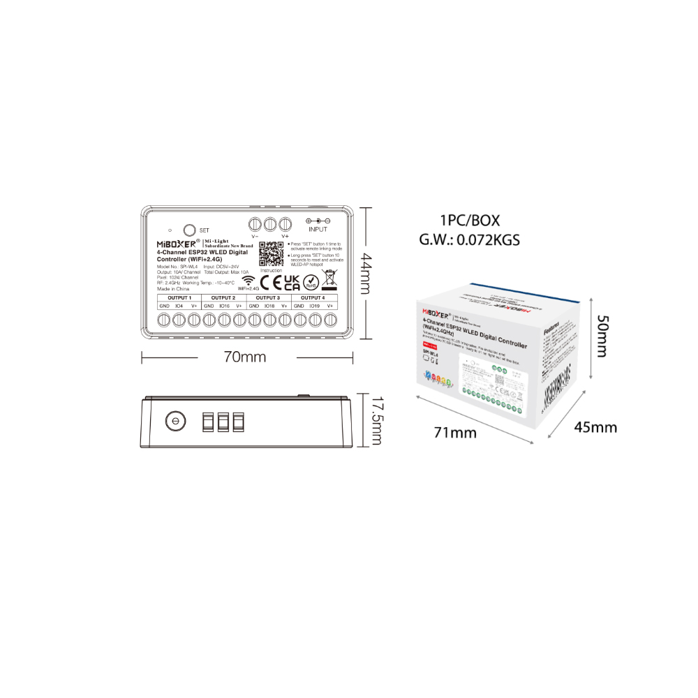 Miboxer SPIW5-4 5in1 SPI LED-C – Ws2812B Bewertung und Preis
