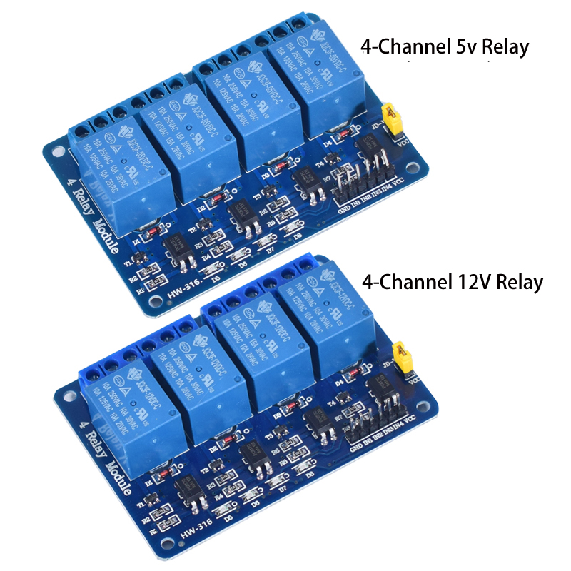 DC 5V 12V 24V 1 2 4 6 8 Kanal  – Relay Module 4 Channel Bewertung und Preis