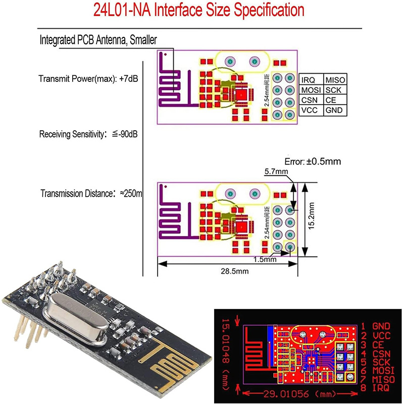 NRF24L01+ 2,4G drahtloses Date – Nrf24L01 Bewertung und Preis