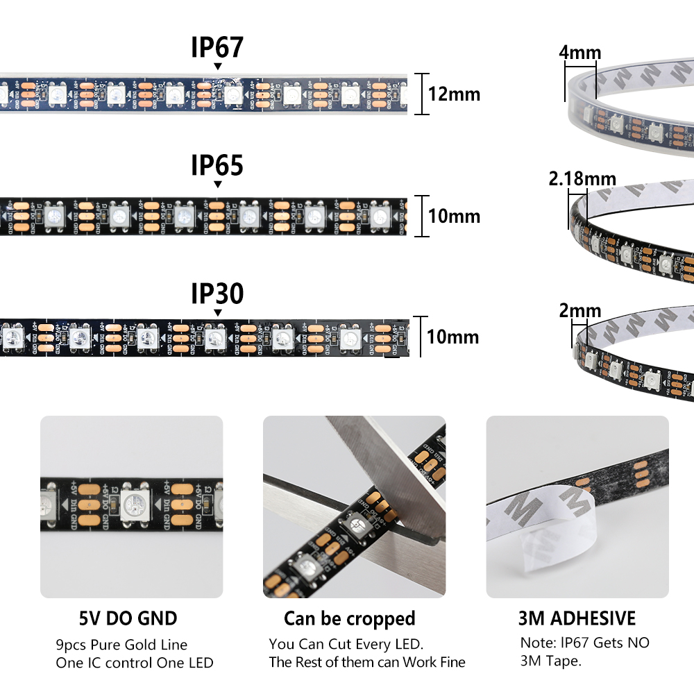 WS2812B Smart Pixel RGBIC LED- – Ws2812B Strip 5V Bewertung und Preis