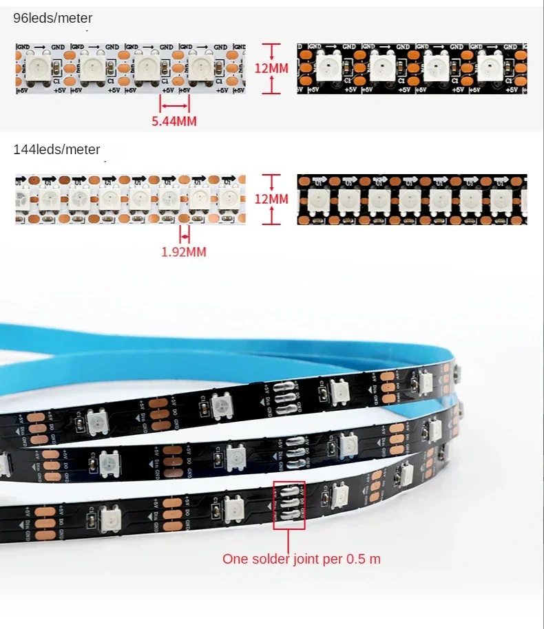 Heißer Verkauf dc5v ws2812b rg – Ws2812B Strip 5V Bewertung und Preis