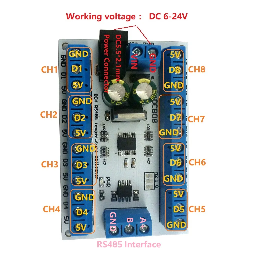 8-Kanal DS18B20 Temperaturerfa – Ds18B20 Bewertung und Preis