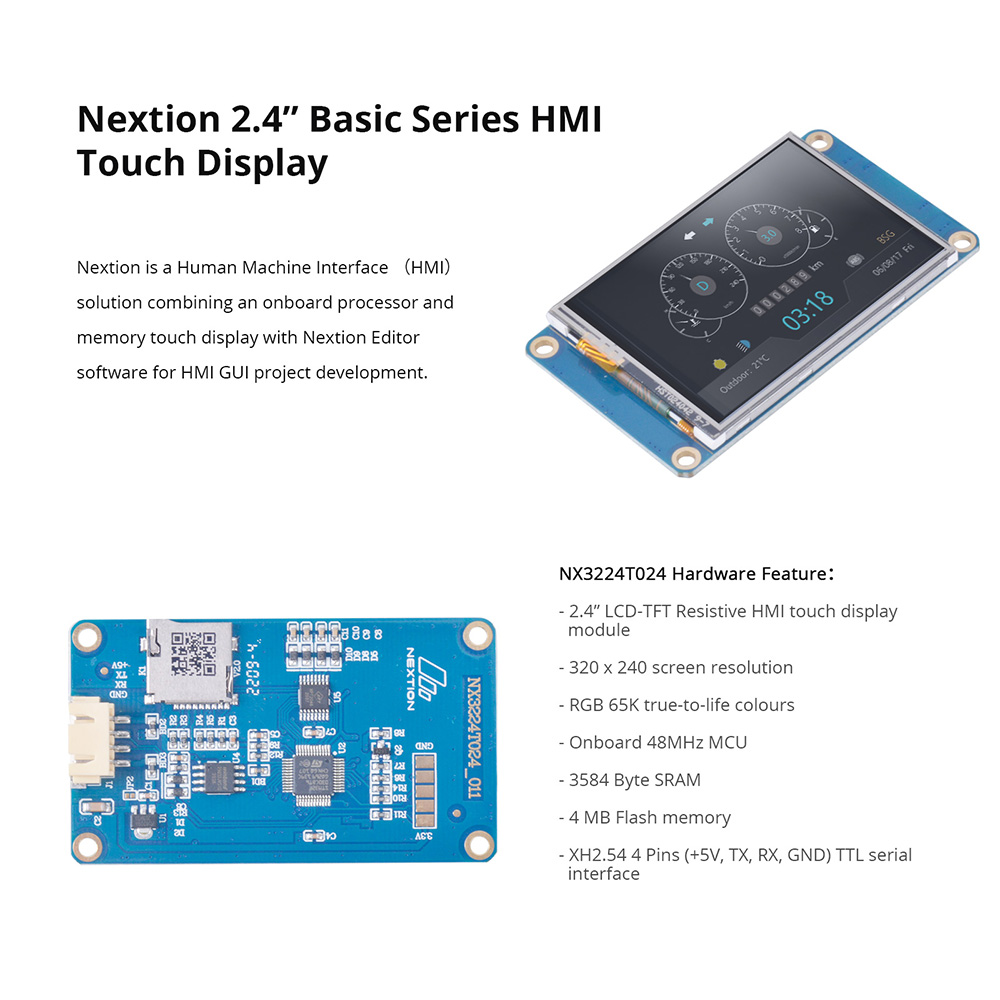 NEXTION NX3224T024 2,4-Zoll-HM – Tft Display 2.4 Bewertung und Preis