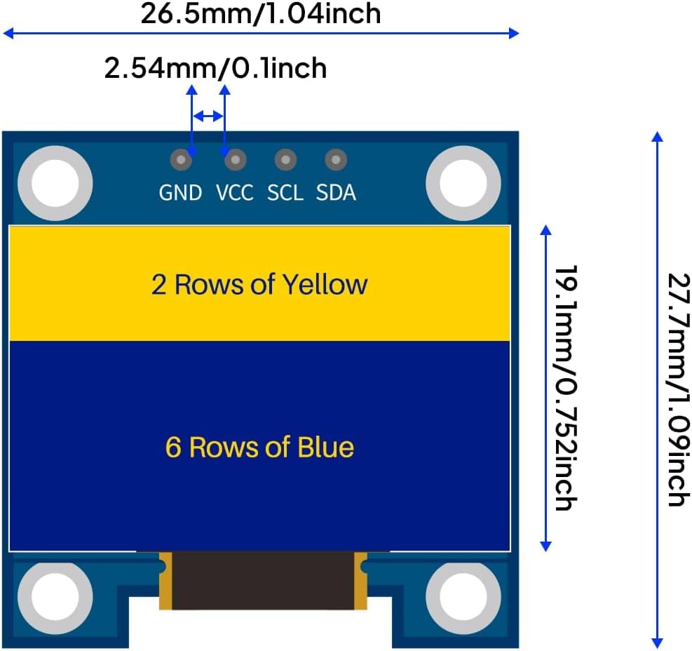 3 Stück 0,96 Zoll OLED-Display – Oled Display 0.96 Bewertung und Preis