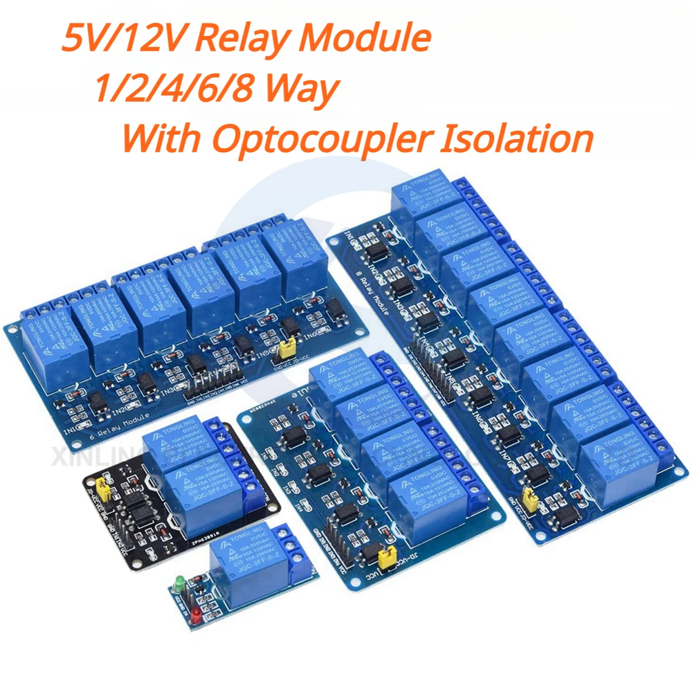 5/12V 1/2/4/6/8-Kanal-Relaismo – Relay Module 4 Channel Bewertung und Preis