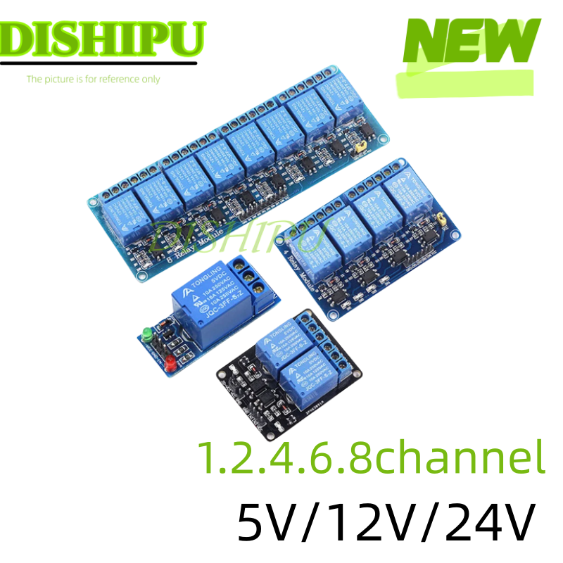 DC 5 V 12 V 24 V 1 2 4 6 8-Kan – Relay Module 4 Channel Bewertung und Preis